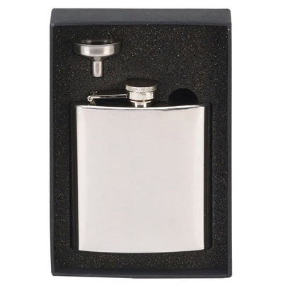 6oz stainless steel hip flask funnel gift set