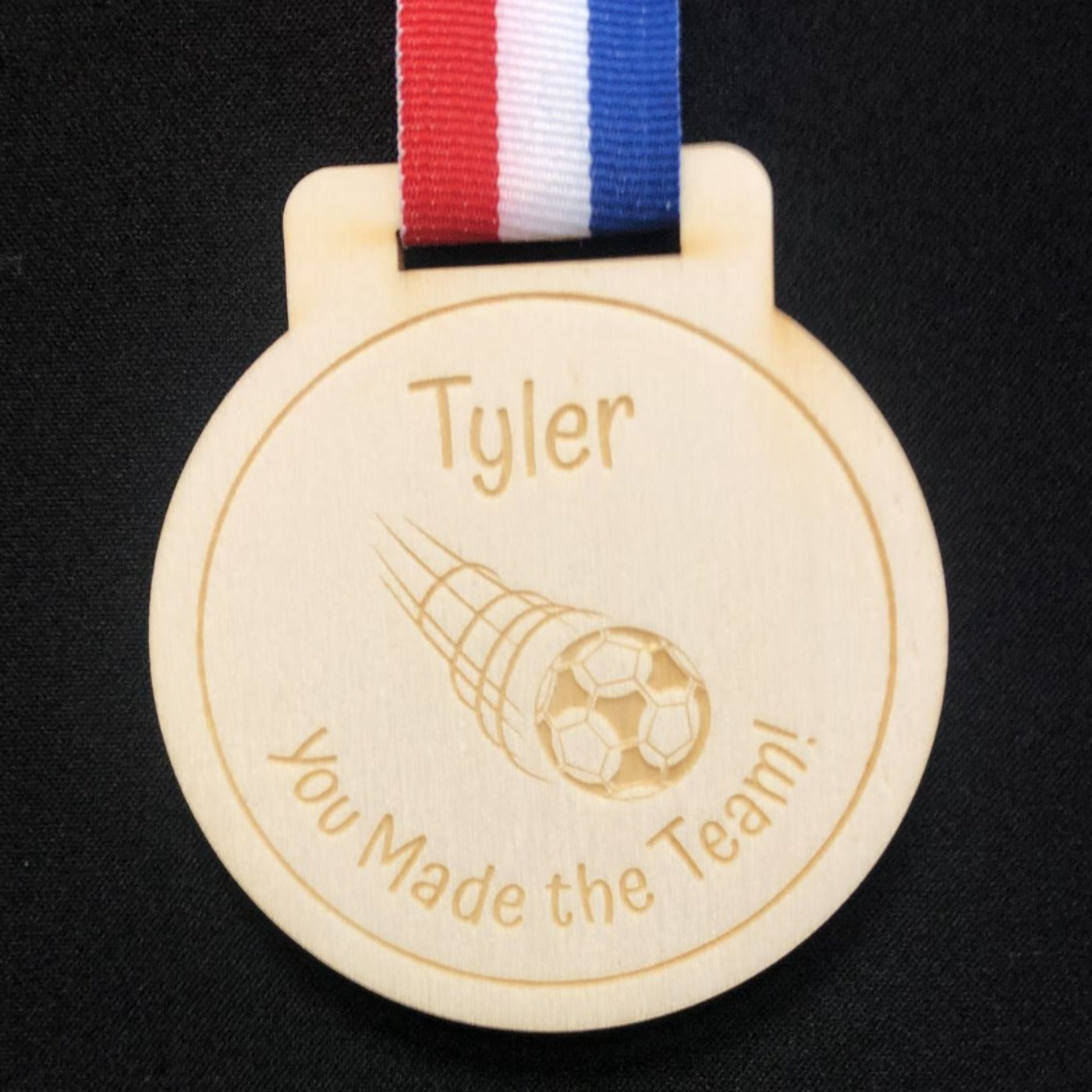 Personalised Football Wooden Medal