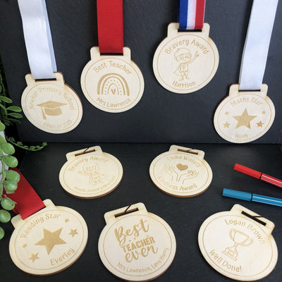 Personalised Trophy Cup Wooden Medal