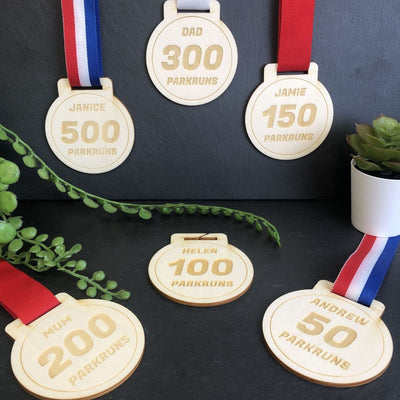 Personalised Parkruns Wooden Medal