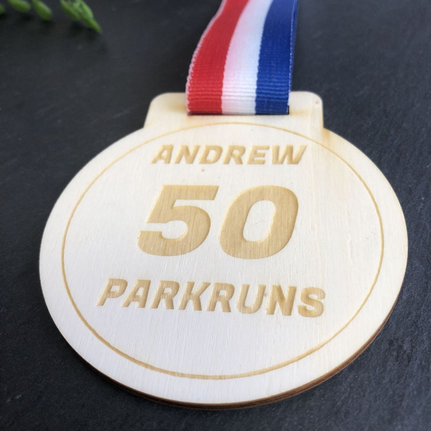 Personalised Parkruns Wooden Medal