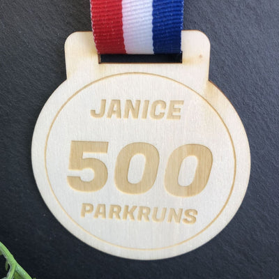 Personalised Parkruns Wooden Medal