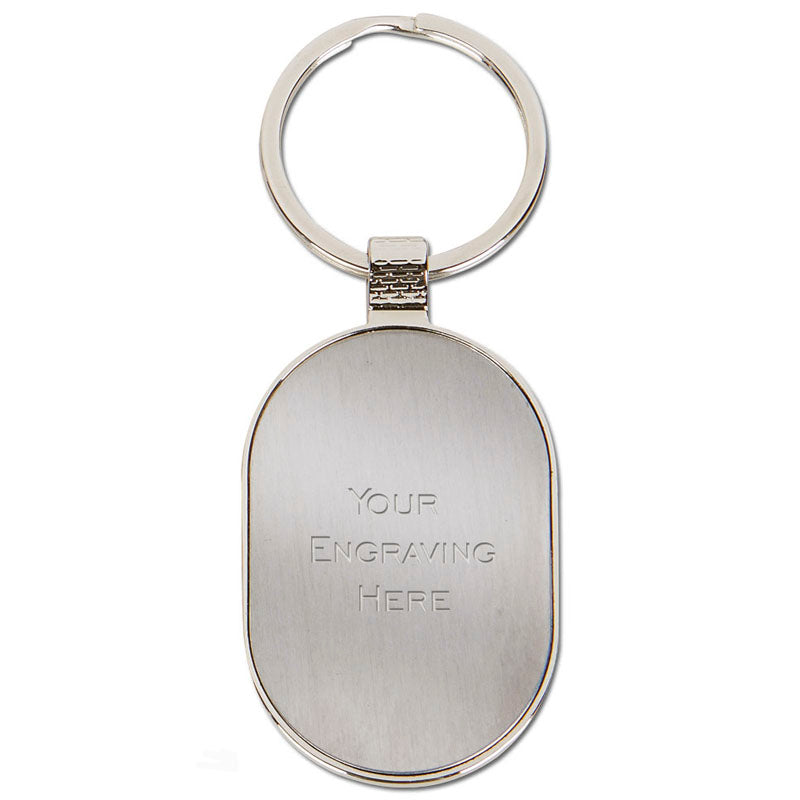 Silver Oval Key Ring