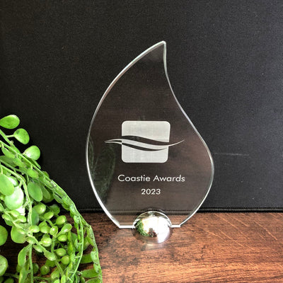 Gravity Torch Jade Glass Trophy Award