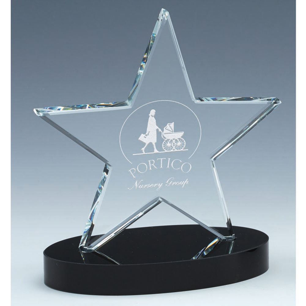 Super Nova Star Crystal Glass Trophy  