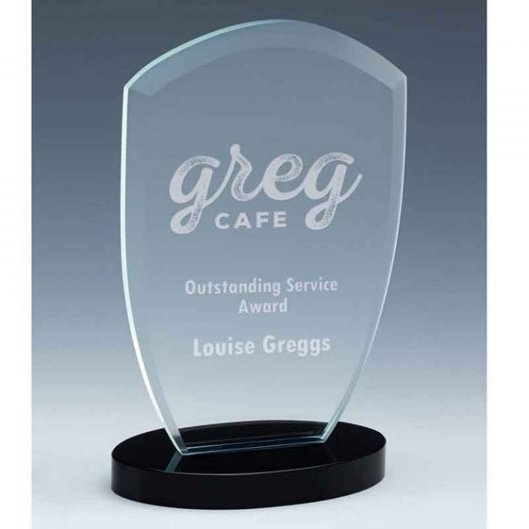 Oval Arch Jade Glass Trophy Award