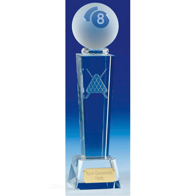 Crystal Pool 8 Ball Tower Trophy Unite