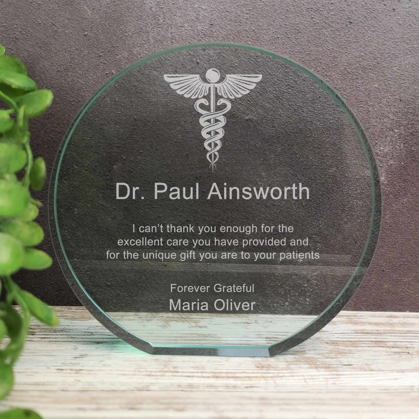 poppy jade glass doctor trophy award