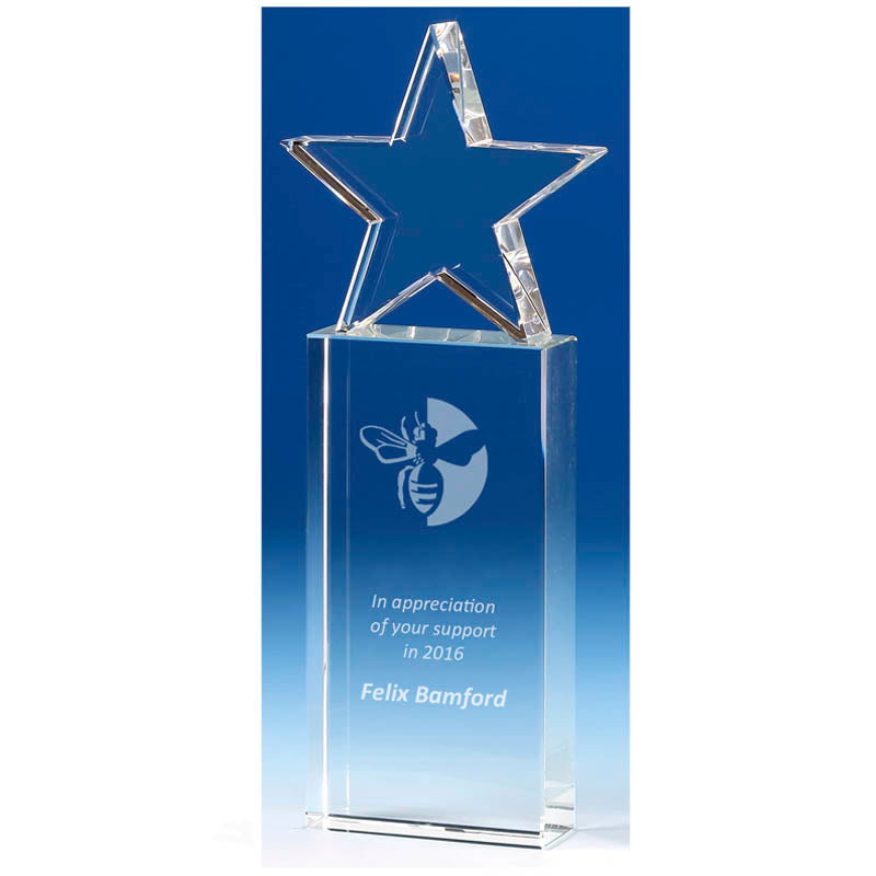 tower star crystal trophy award