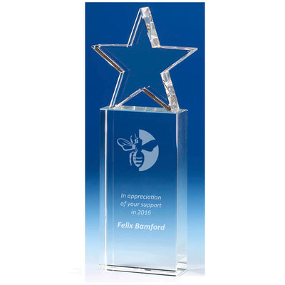 tower star crystal trophy award