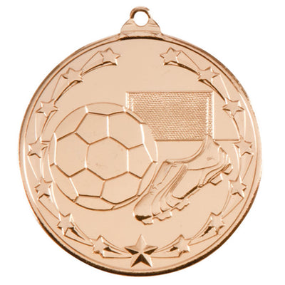 Starboot and Ball Football Medal - 5cm