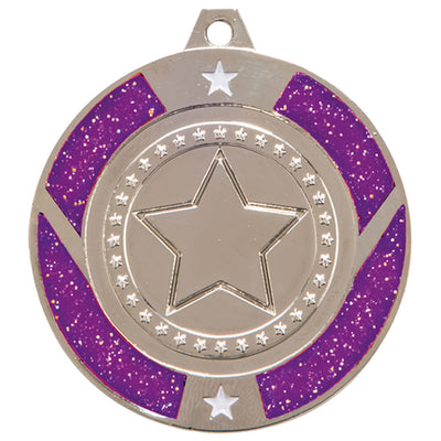 Premium Dance/Gymnastics Purple Glitter Star Medal - 5cm