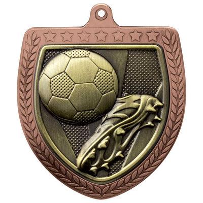 Cobra Football Boot & Ball Shield Medal - 7.5cm