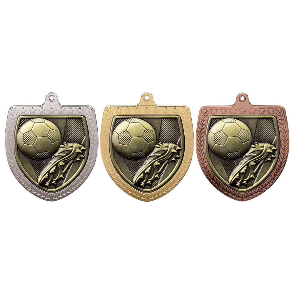 Cobra Football Boot Ball Shield Medal