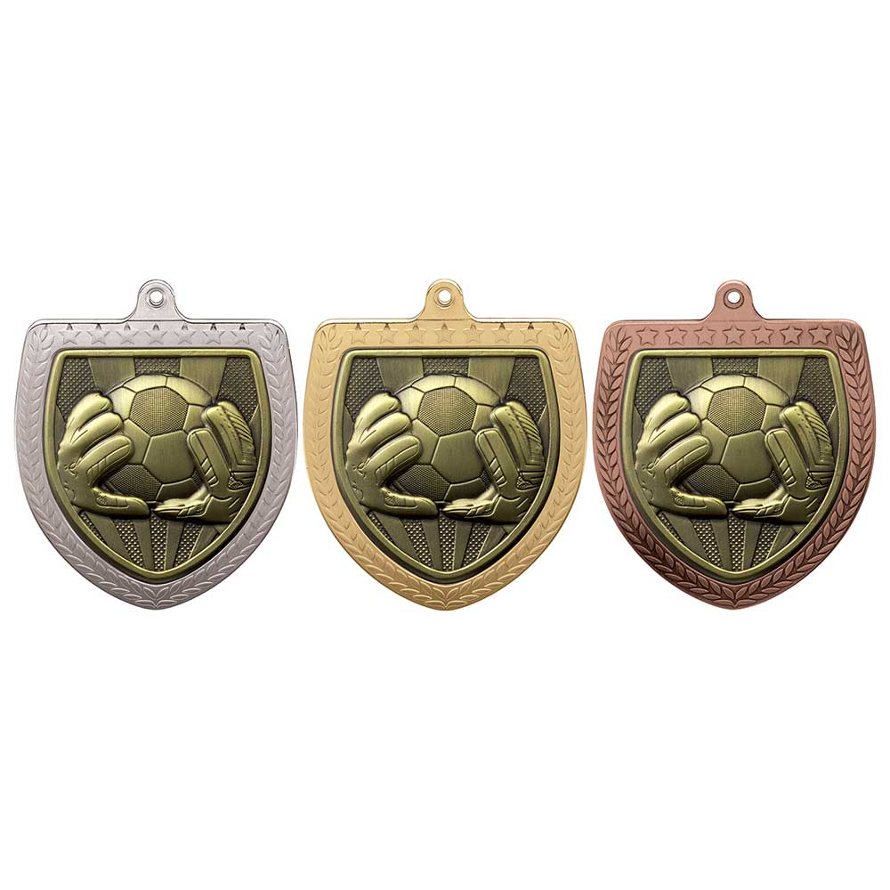 Cobra Football Goal Keeper Shield Medal - 7.5cm