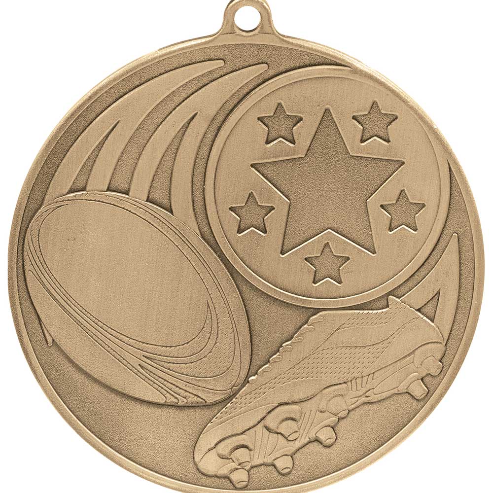 Iconic Rugby Medal - 5.5cm