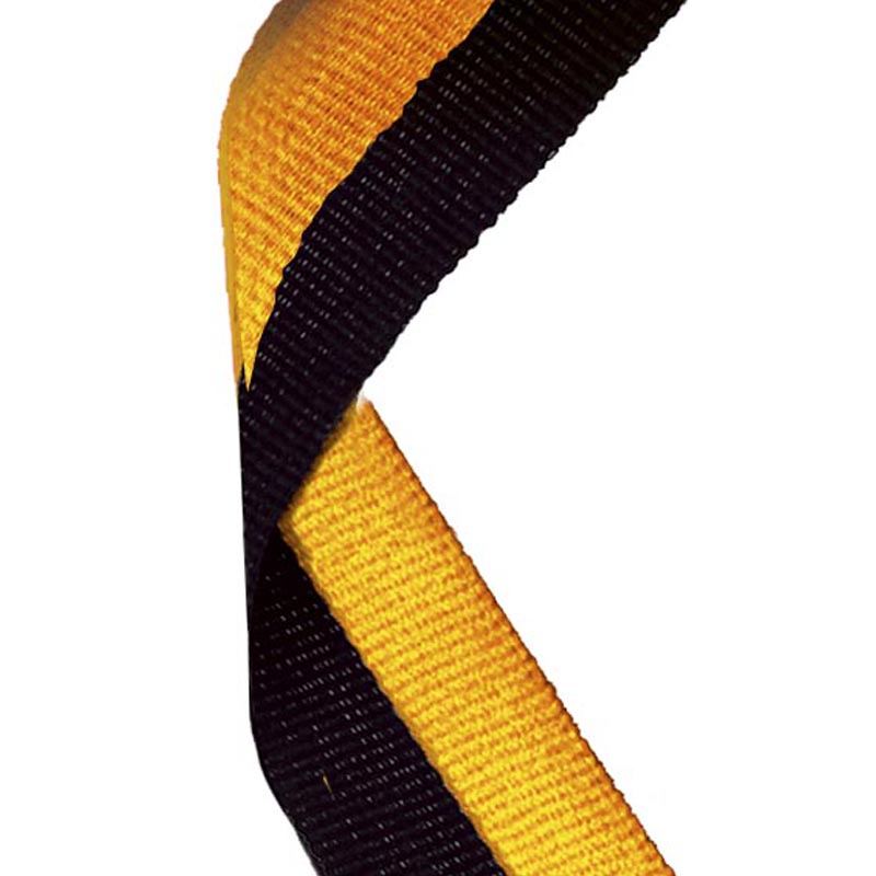 Black & Gold Medal Ribbon 80cm