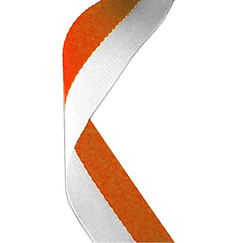 Orange & White Medal Ribbon 80cm