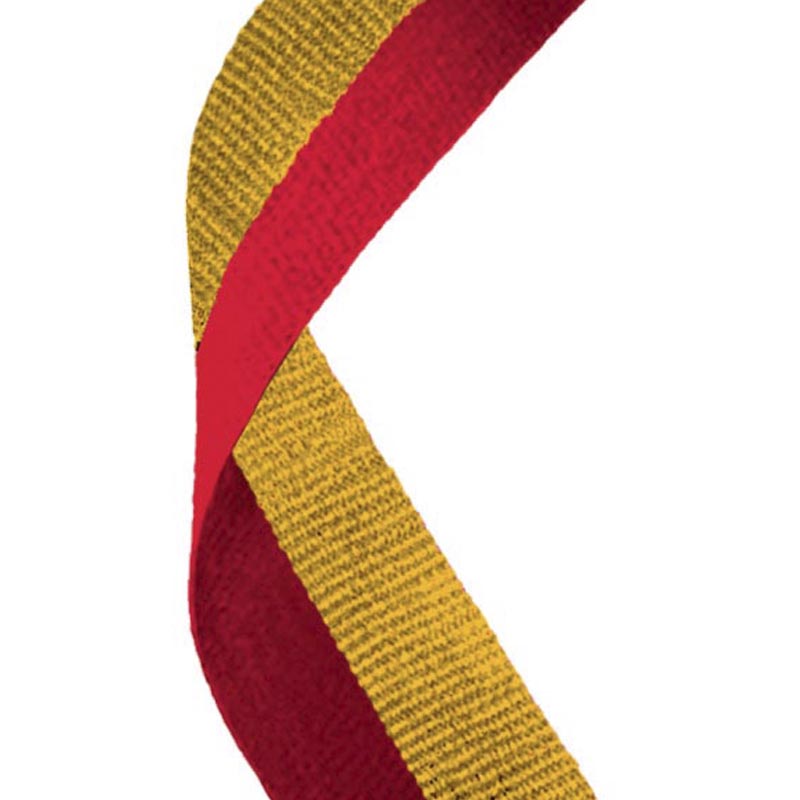 Red & Gold Medal Ribbon 80cm