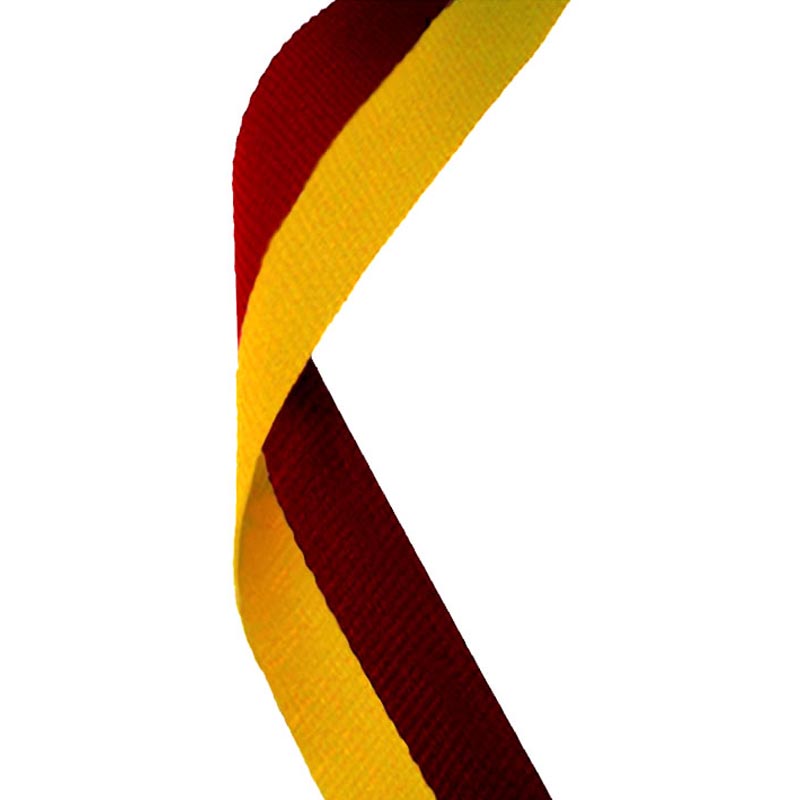 Maroon & Gold Medal Ribbon 80cm