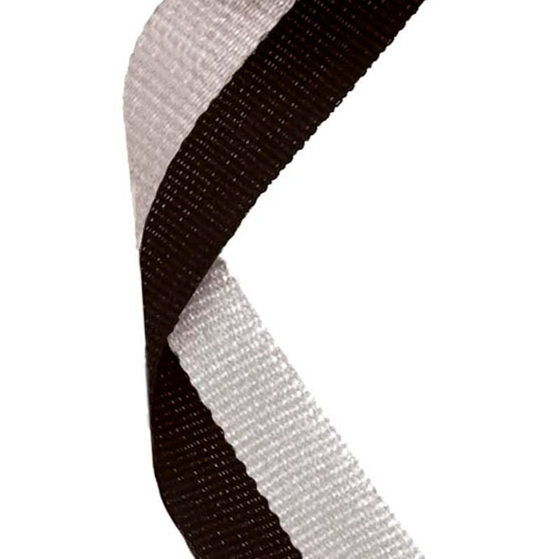 Black & Grey Medal Ribbon 80cm