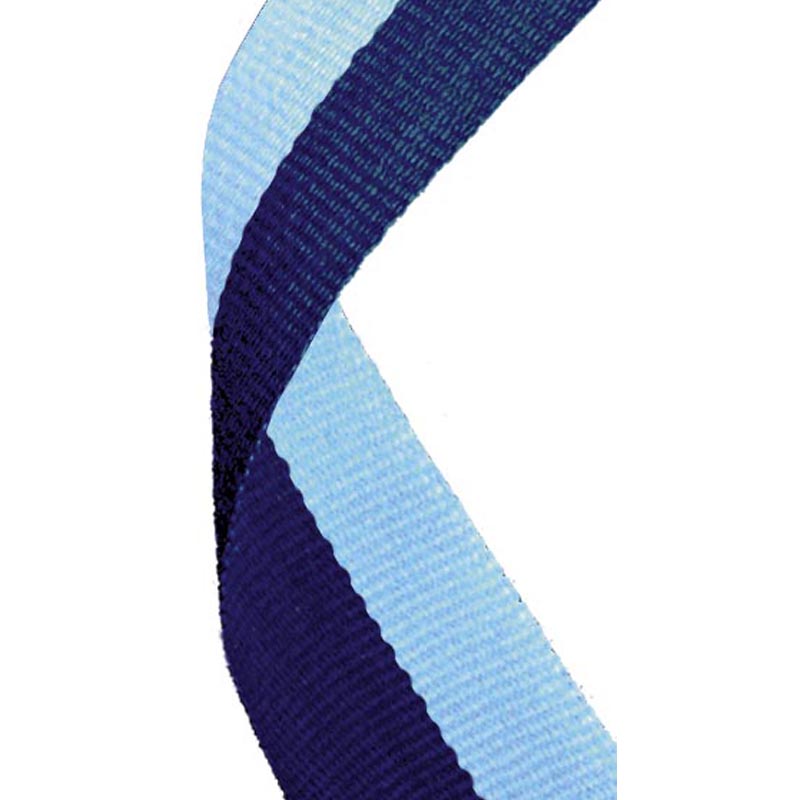 Light Blue & Navy Medal Ribbon 80cm