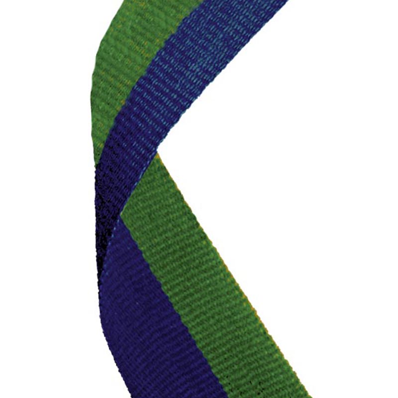 Blue & Green Medal Ribbon 80cm