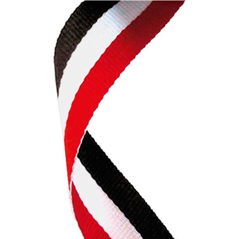 Red, White & Black Medal Ribbon 80cm