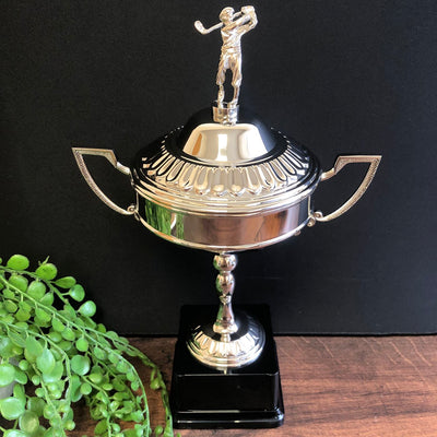 Sterling Nickel Plated Golf Trophy Cup
