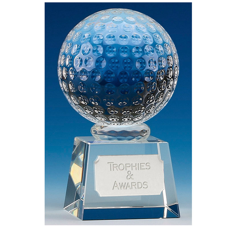 Victory Golf Ball Optical Crystal Golf Trophy Award