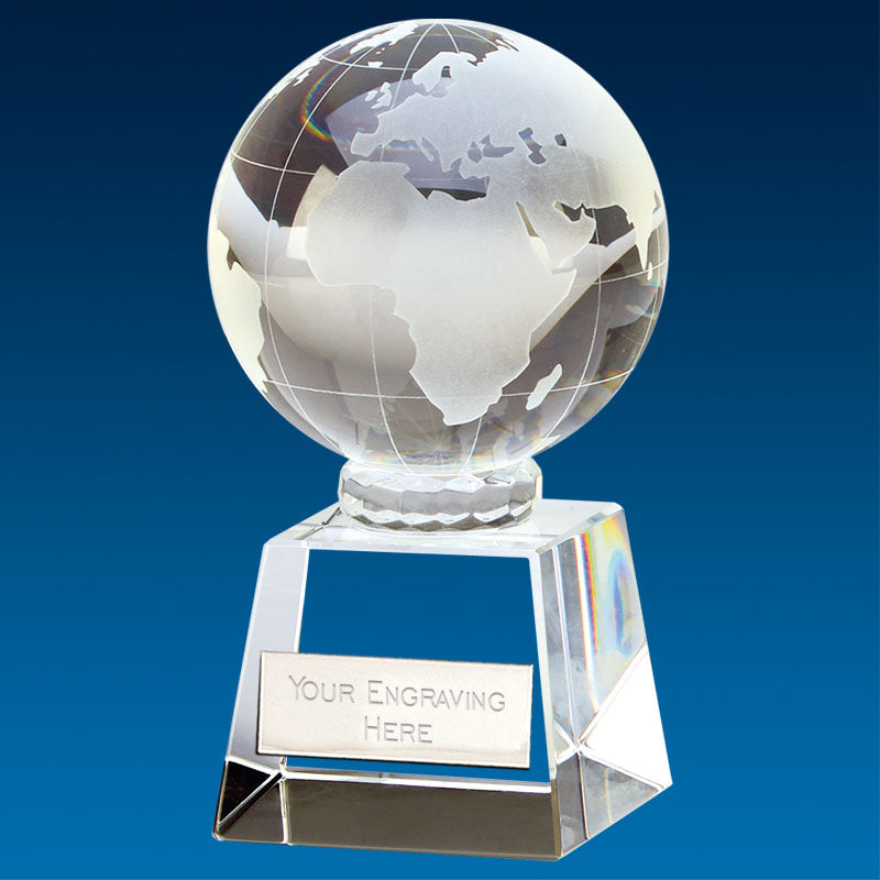 Optical Crystal Globe Trophy
