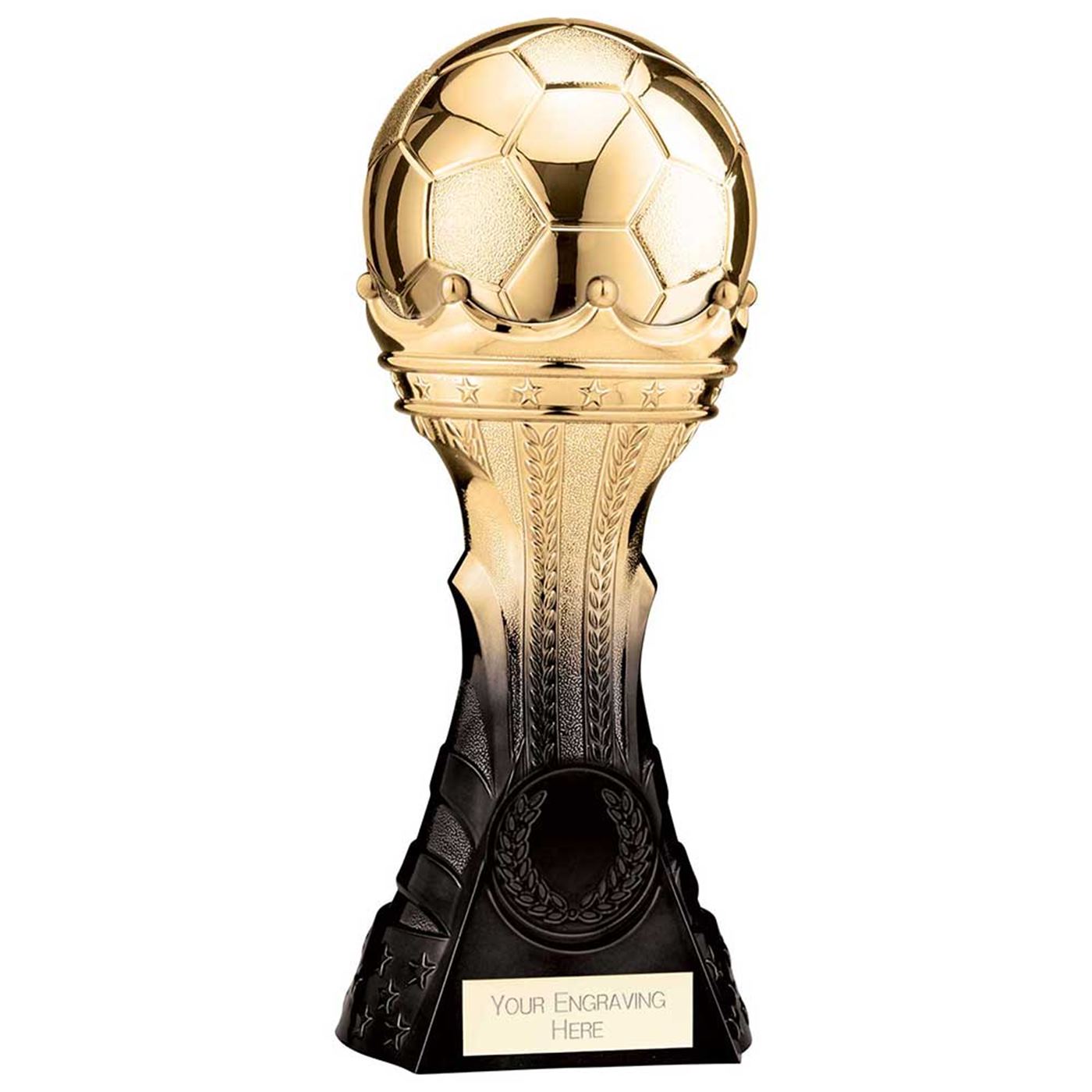 King Heavyweight Football Trophy in Black & Gold