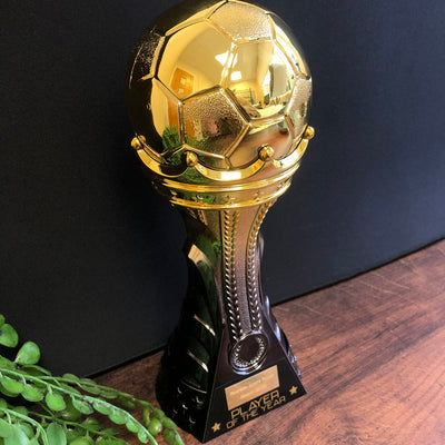 King Heavyweight Football Trophy in Black & Gold
