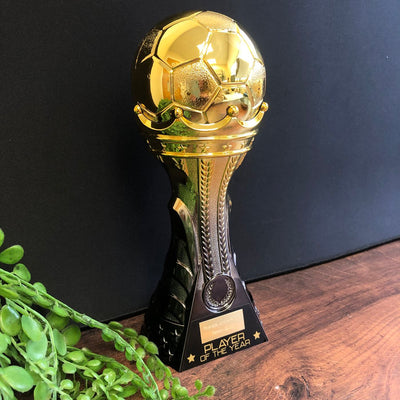 King Heavyweight Football Trophy in Black & Gold