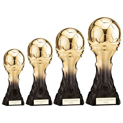 King Heavyweight Football Trophy in Black & Gold
