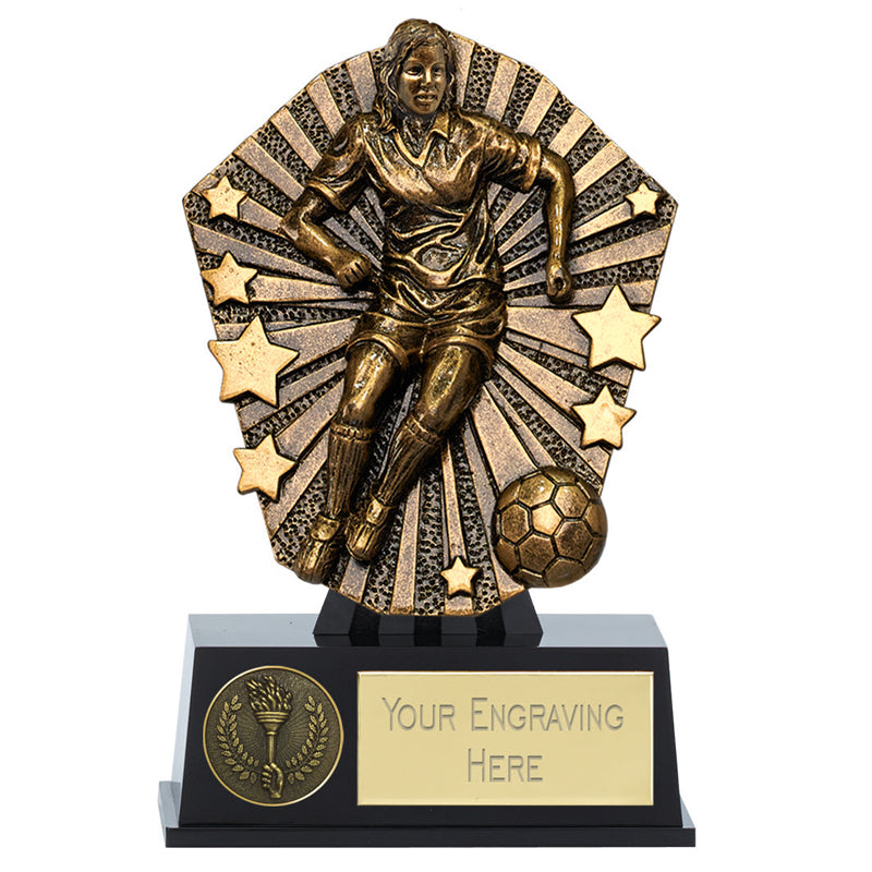 Female Football Trophy Cosmos Mini Award