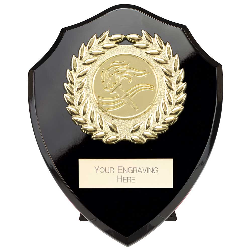 Reward Black Wreath Shield Award Trophy