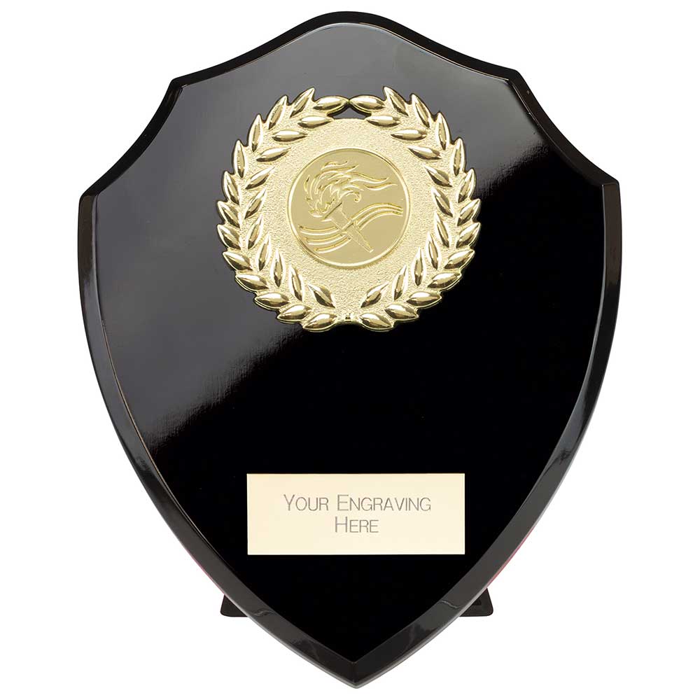 Reward Black Wreath Shield Award Trophy