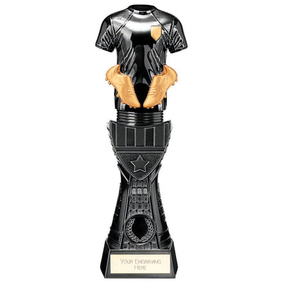 Football Strip Trophy Black Viper Tower Award