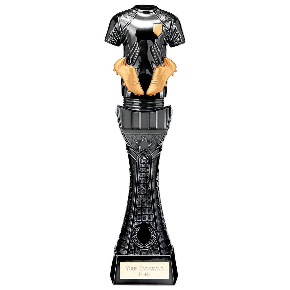 Football Strip Trophy Black Viper Tower Award