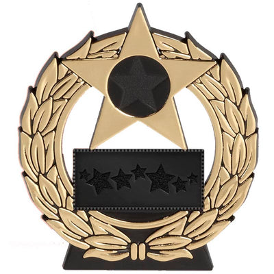 Metallic Mega Star Plaque Award - Gold or Silver