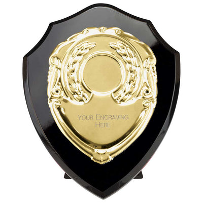 Reward Black & Gold Presentation Shield Award Trophy