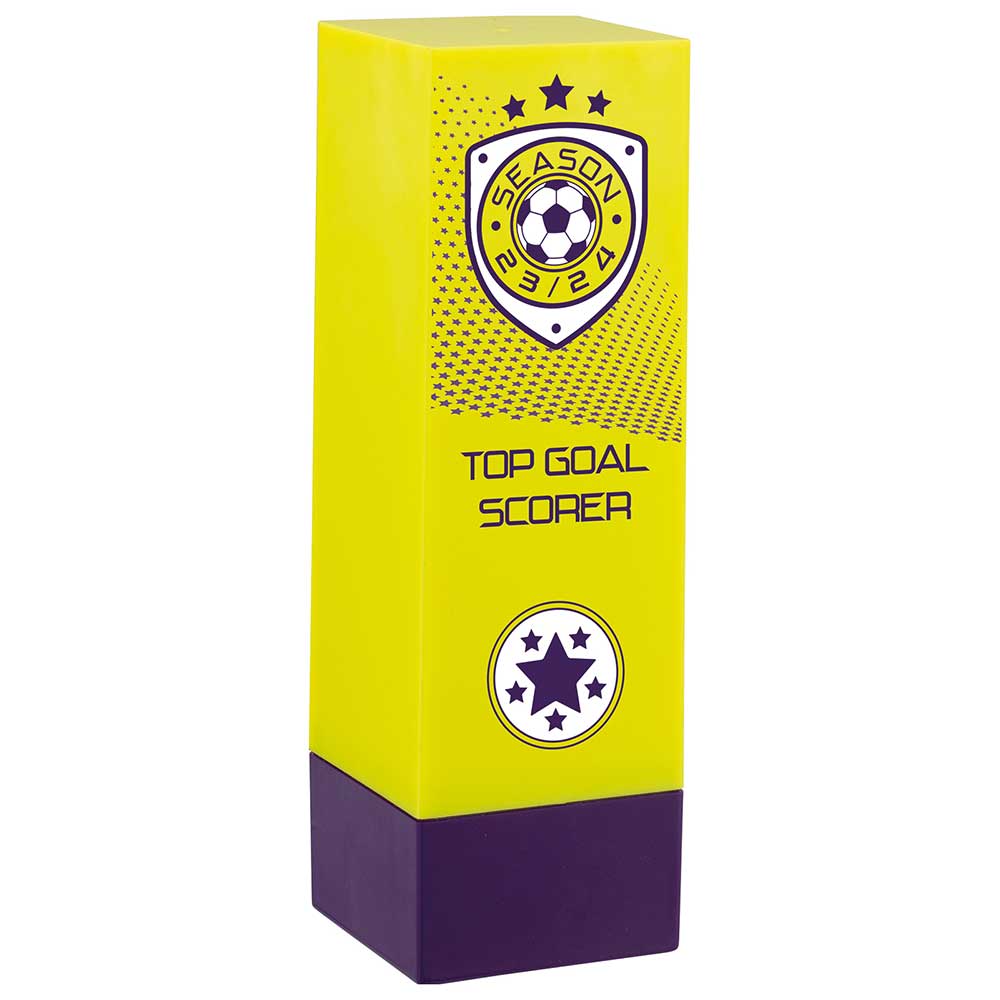 Prodigy Tower Top Goal Scorer Football Trophy Award - Yellow & Purple