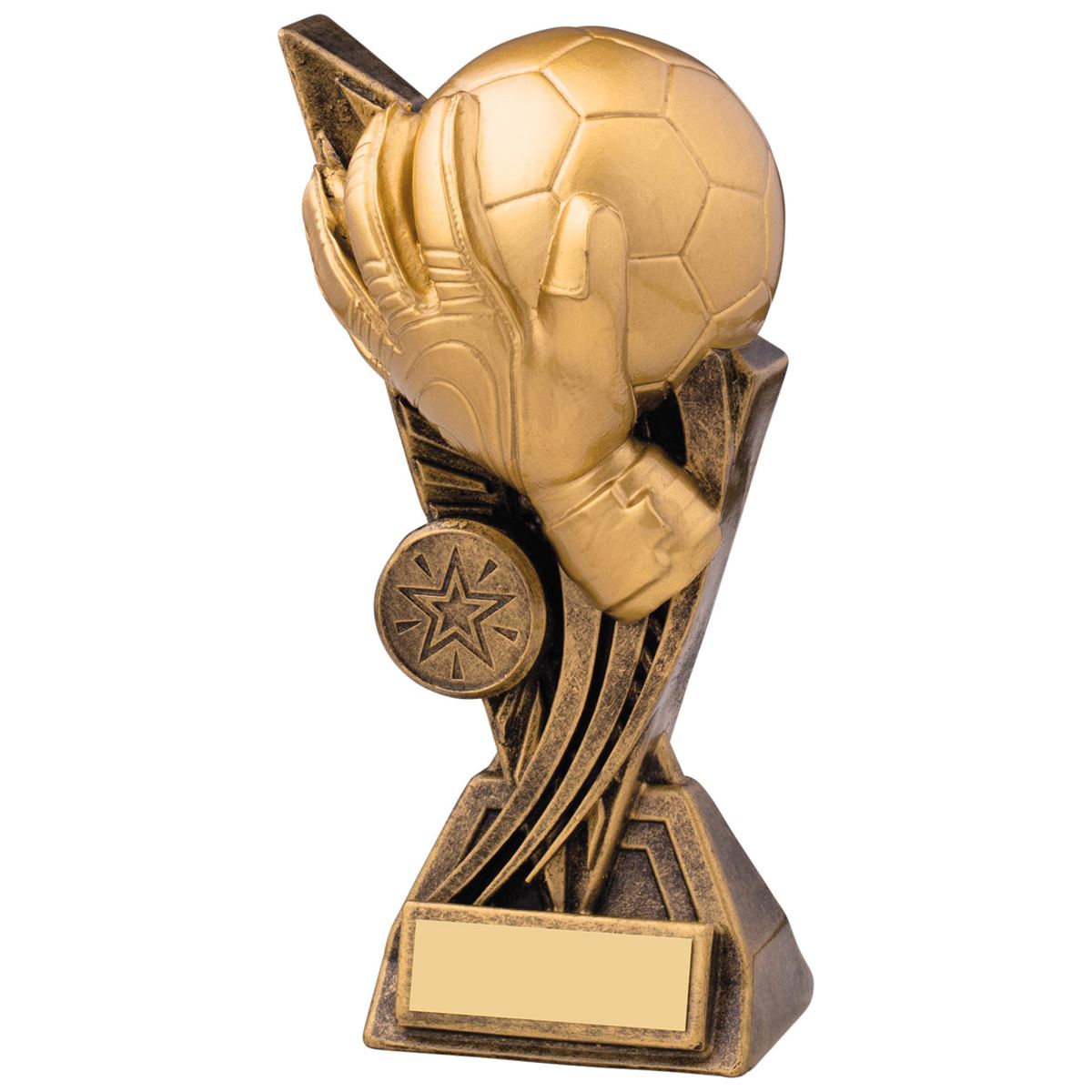 Gold Football Trophy Goalkeeper Vortex Award