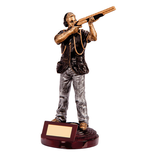 Male Motion Extreme Clay Pigeon Shooting Trophy - 8 Inch