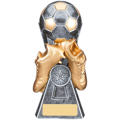 Boot and Ball Silver Gravity Football Trophy