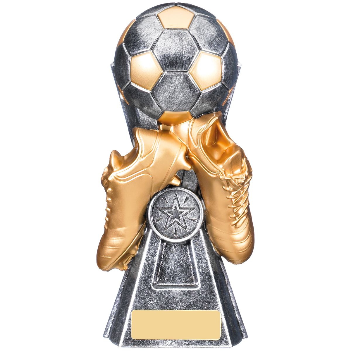 Boot and Ball Silver Gravity Football Trophy