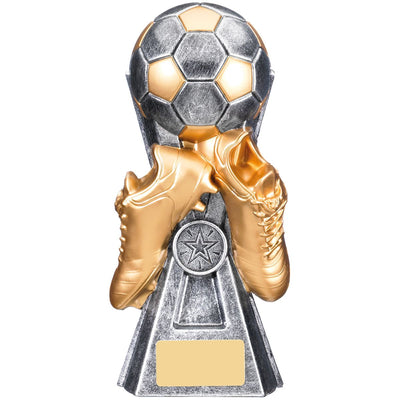 Boot and Ball Silver Gravity Football Trophy