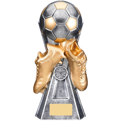 Boot and Ball Silver Gravity Football Trophy