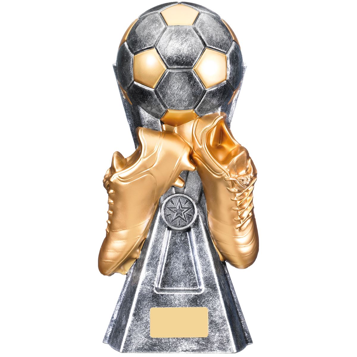 Boot and Ball Silver Gravity Football Trophy